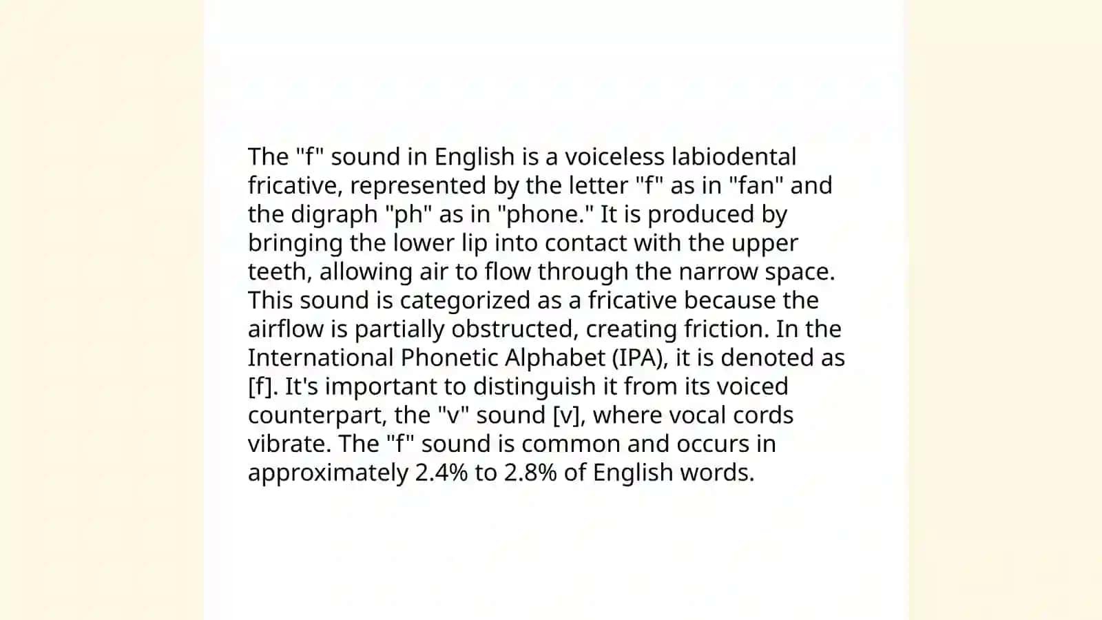 Phonetics presentation about "v" "f" vowels 4