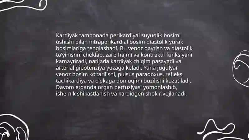 Perikard patologiyasida yurak funksiyasining buzilishi 4