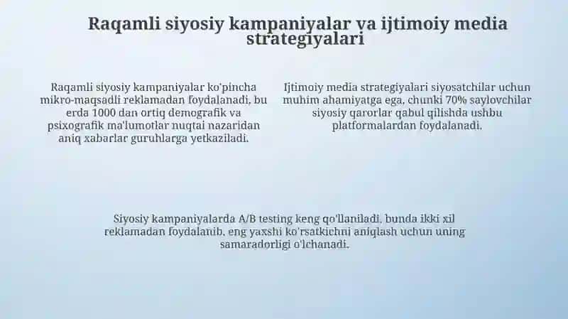 Raqamli PR va suniy intelektning siyosatdagi o'rni 4