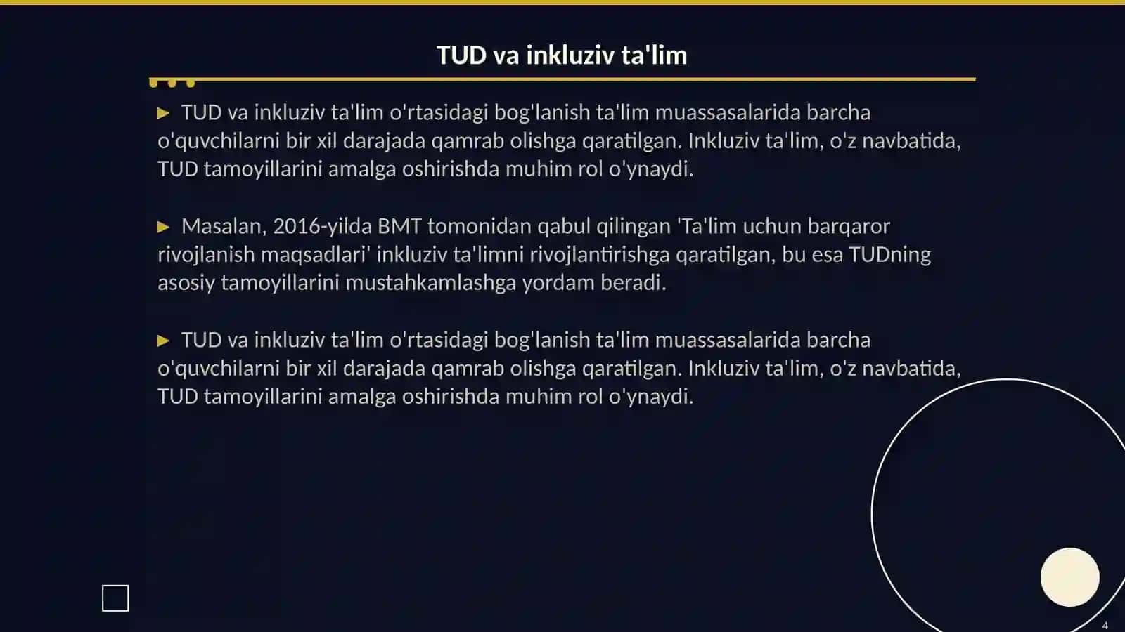 Ta'limning universal dizayni (TUD) va individual ta'limiy reja 4