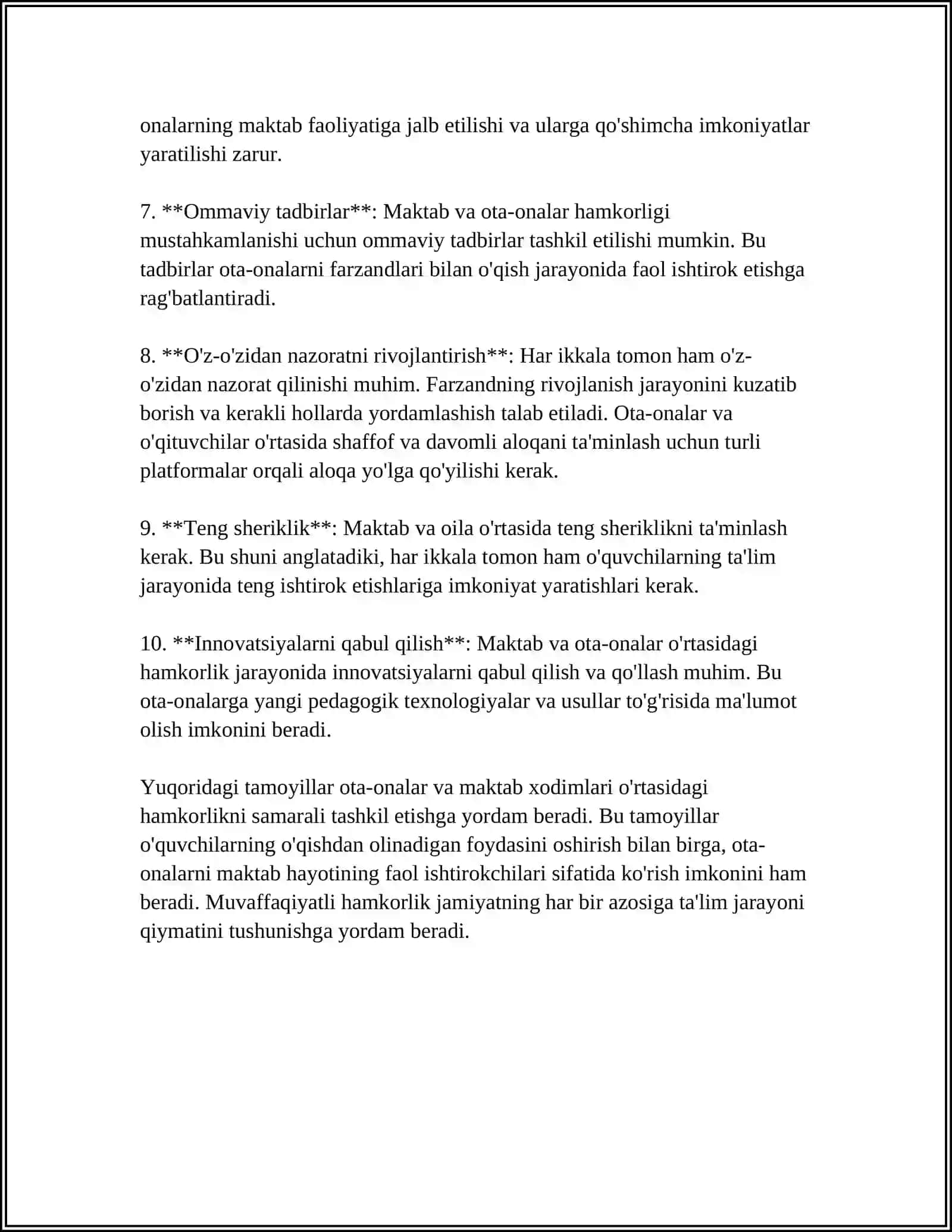 TA‘LIM MUASSASASINING OTA-ONALAR VA JAMOATCHILIK BILAN GURUH TARZIDAGI ISHLASH SHAKLLARI 4