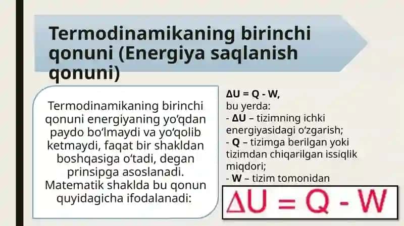 Termodinamika qonunlari 4