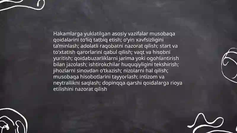 Musobaqa qoidalari va hakamlik uslubiyoti 4