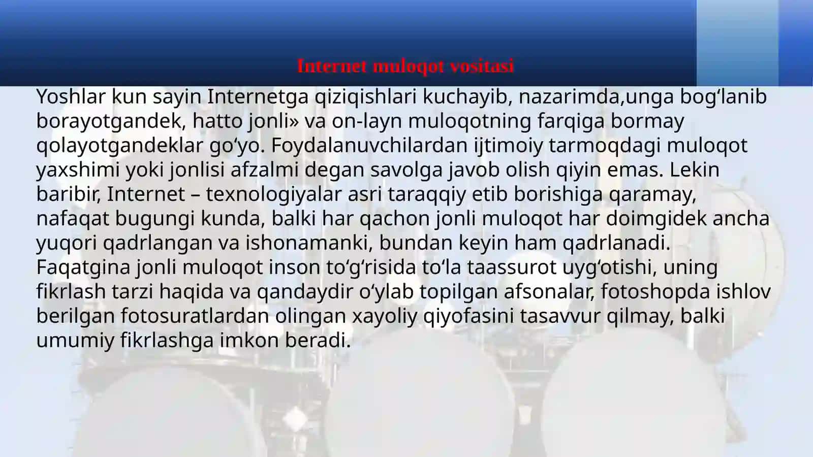 Internet muloqot vositasi 4