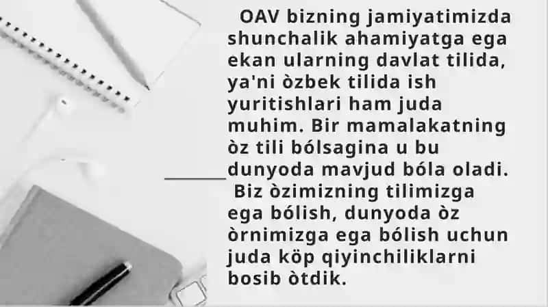Davlat tilining OAVdagi òrni 4