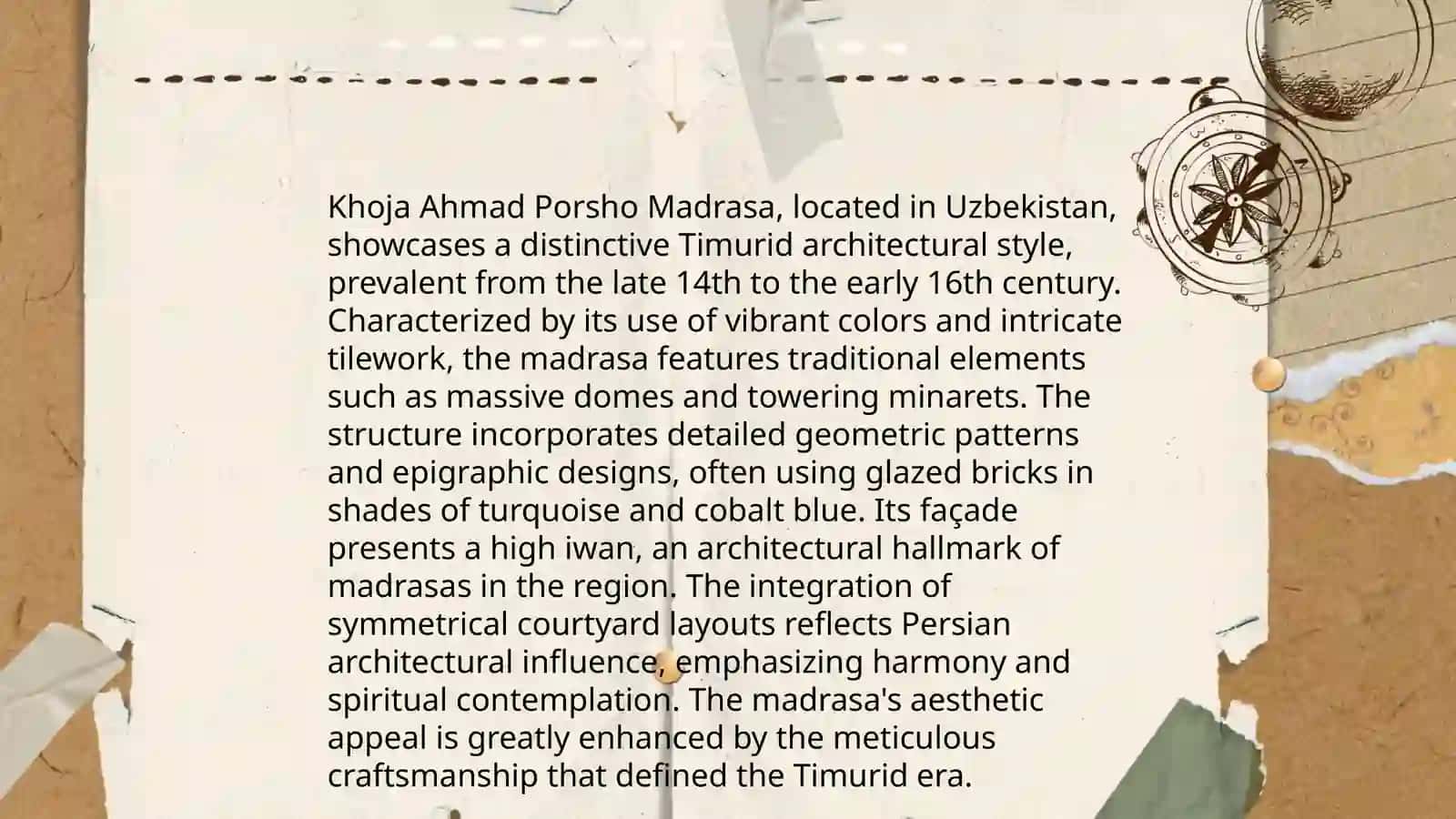 History of Khoja Ahmad Porsho Madrasa 4