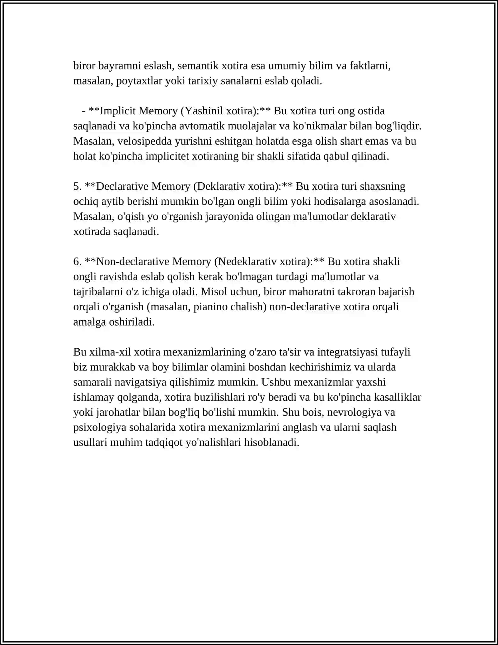 XOTIRA MEXANIZMLARI 4
