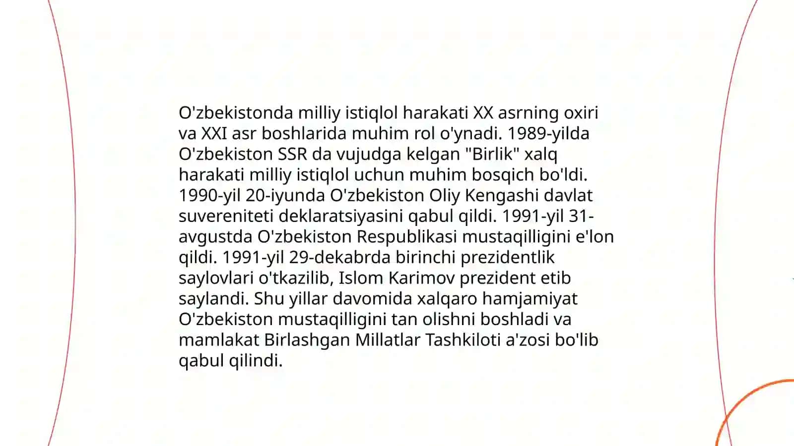 Oʻzbekistonda mustaqillik gʻoyalarining tarixiy asarlari 4
