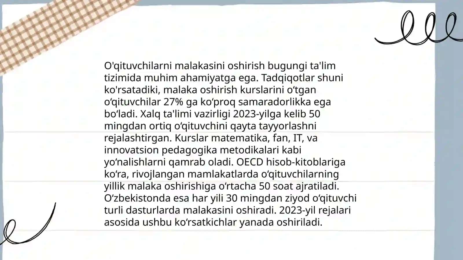 Pedagog kadrlarining tayyorlash dasturi 4