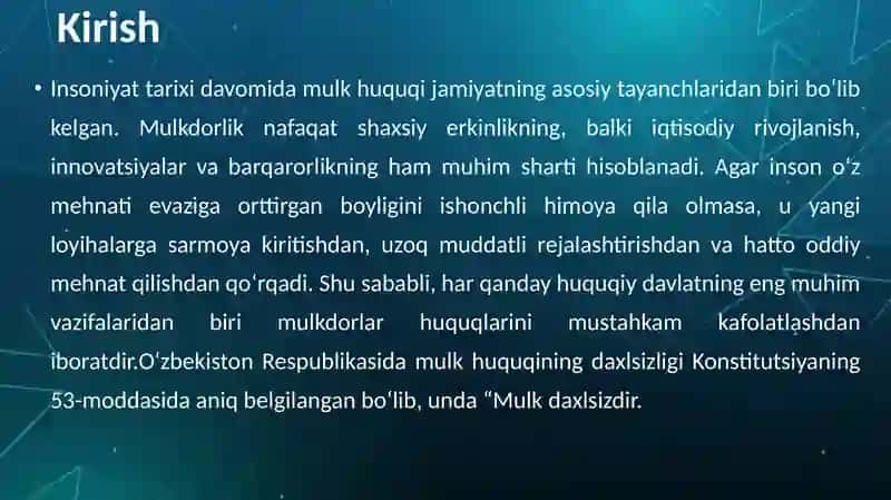 Mulkdorlar Huquqlarining Kafolatlari 4