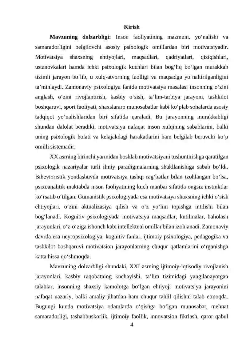Mativatsiyaning psixologik nazariyalari 4