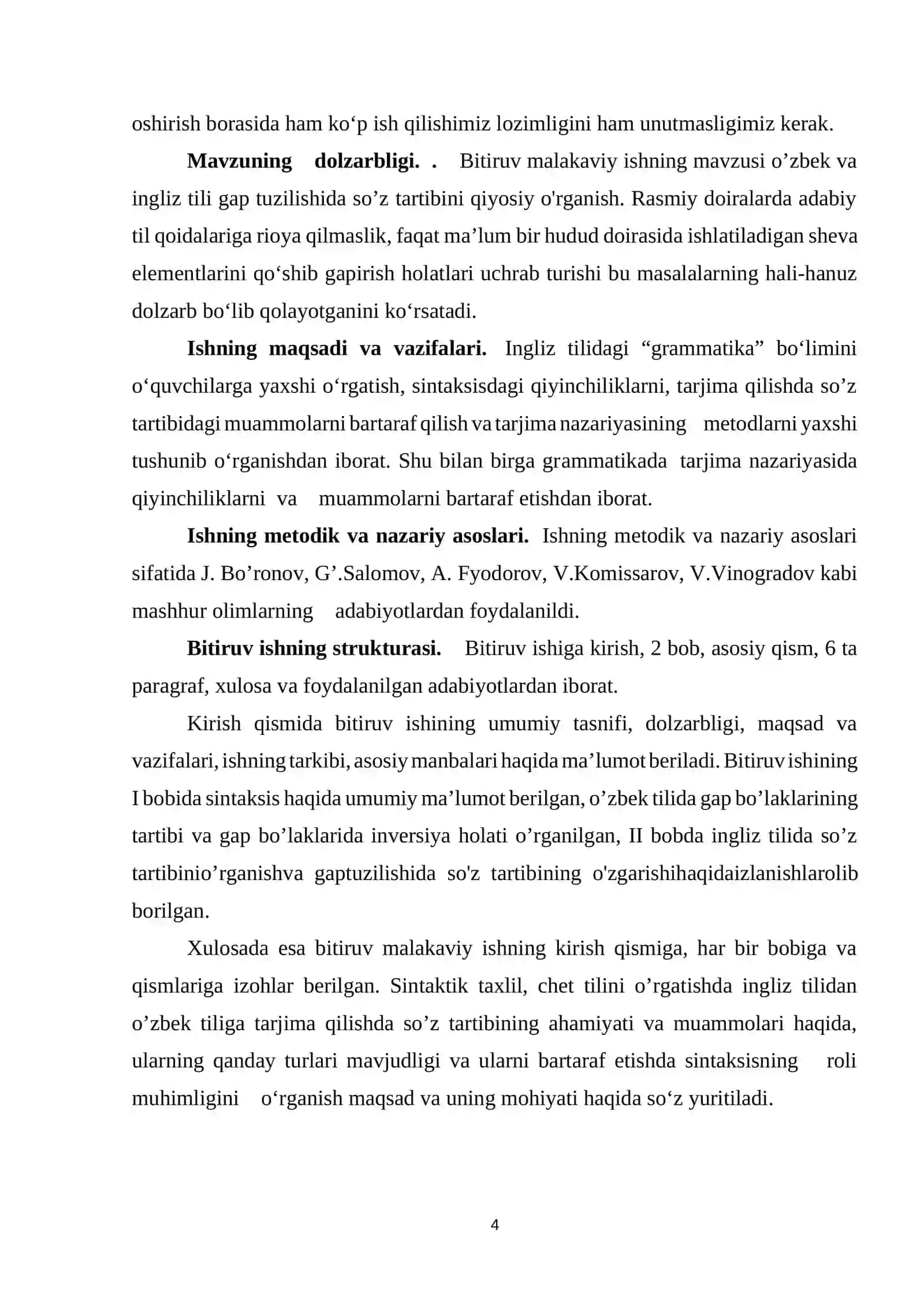 Ingliz va Uzbek tillarida sòz tartibi 4