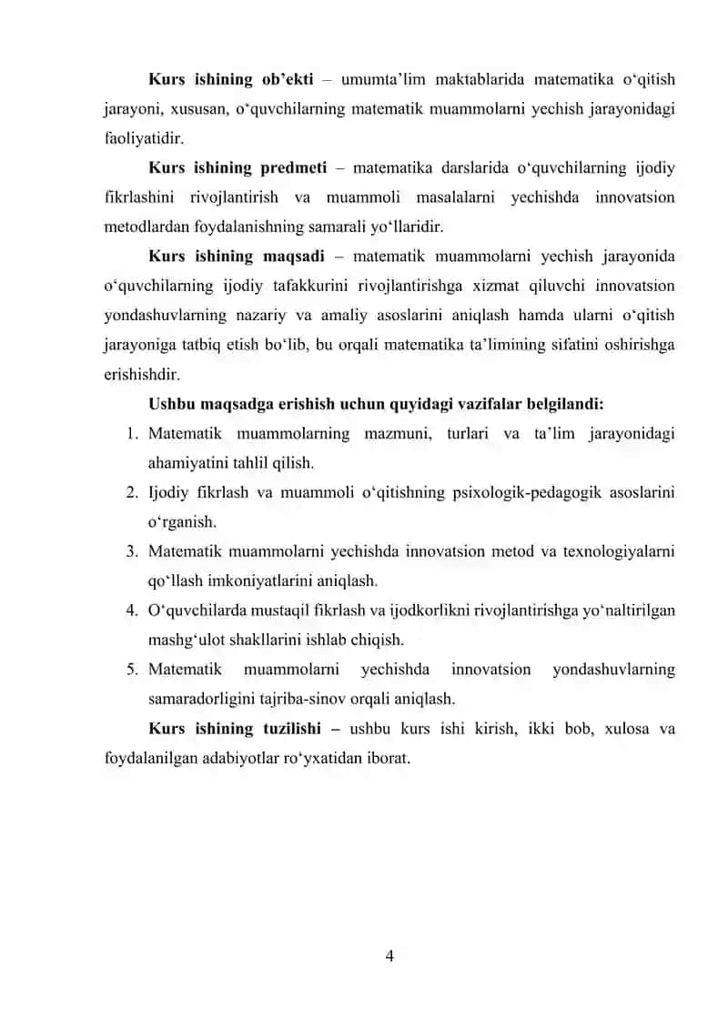 Matematik muammolarni yechishda ijodkorlik va innovatsion yondashuvlar 4