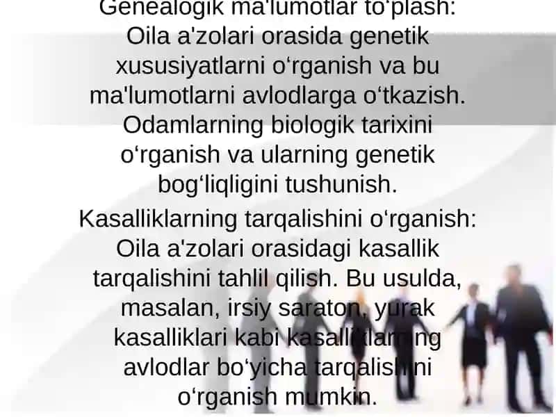 Odam genetikasini oʻrganish usullari 4