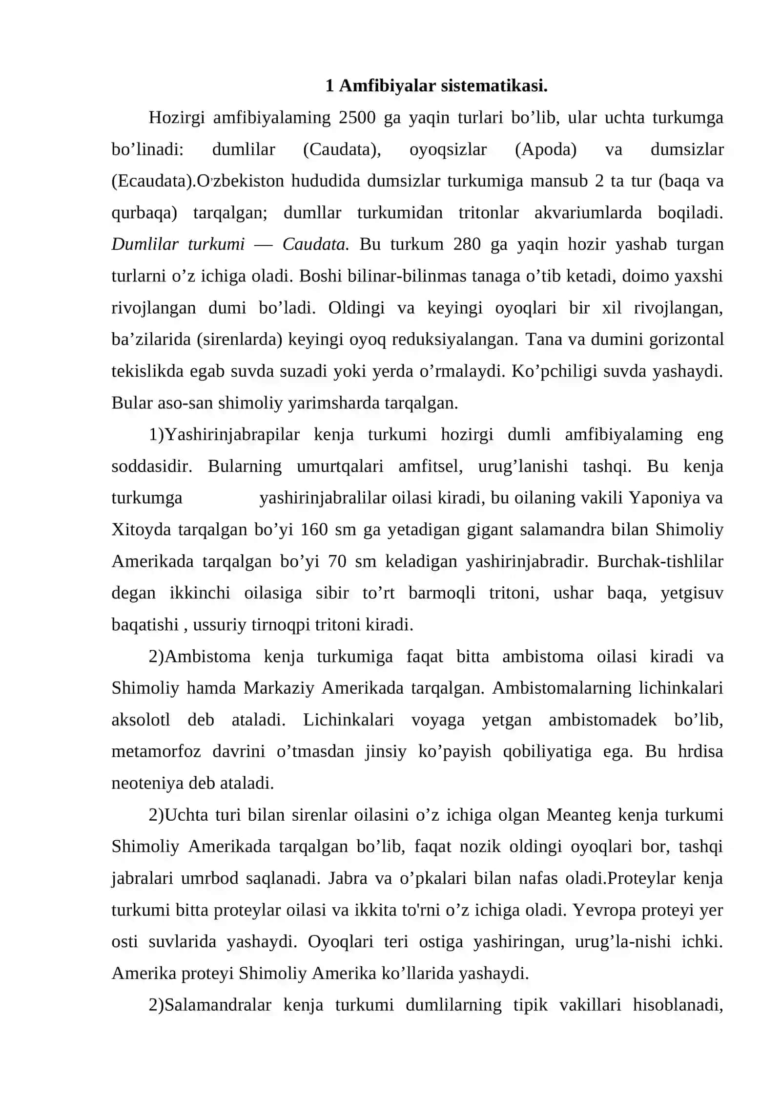 AMFIBIYALAR SISTEMATIKASI 4