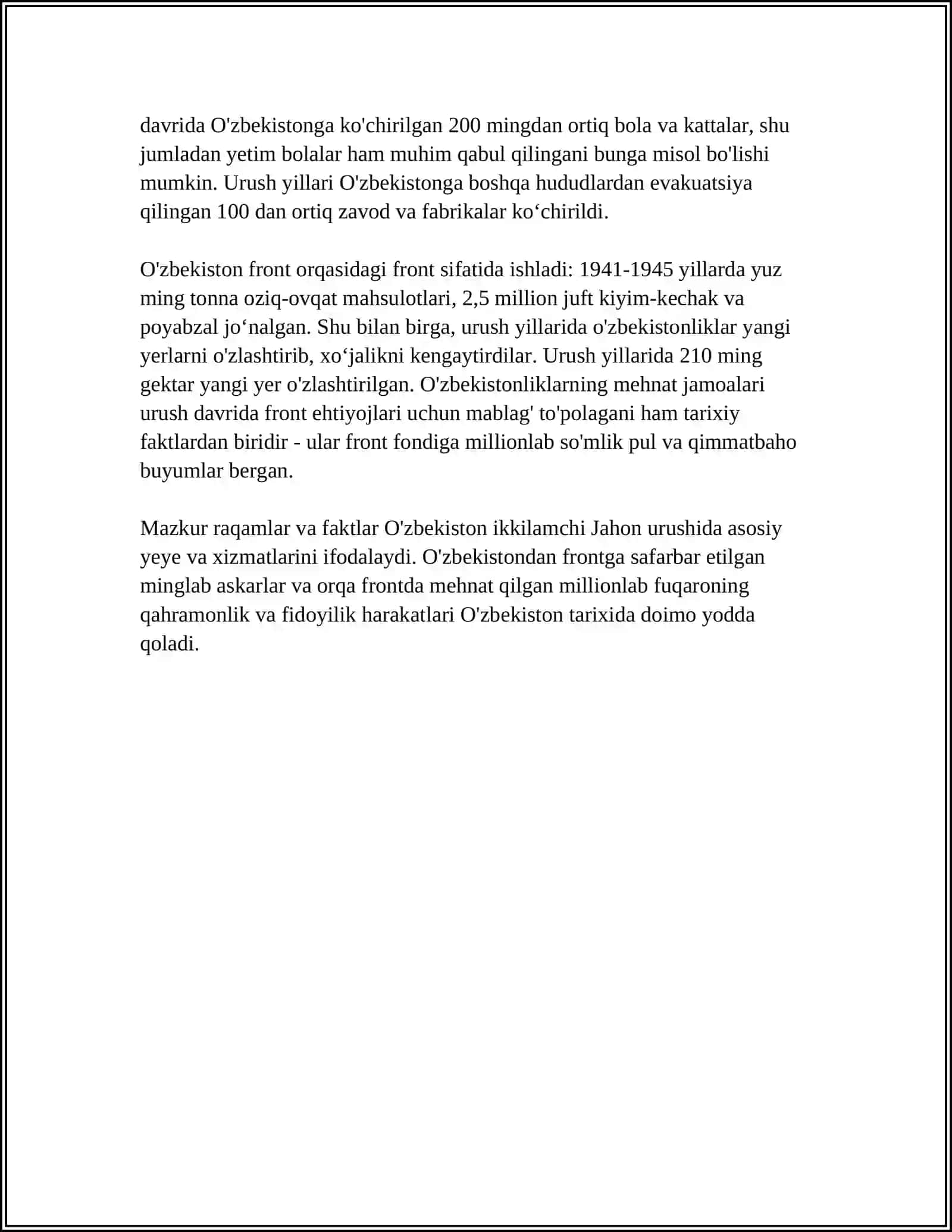 O'ZBEKISTON XALQINING ĞALABAGA QOSHGAN QISSASI 4