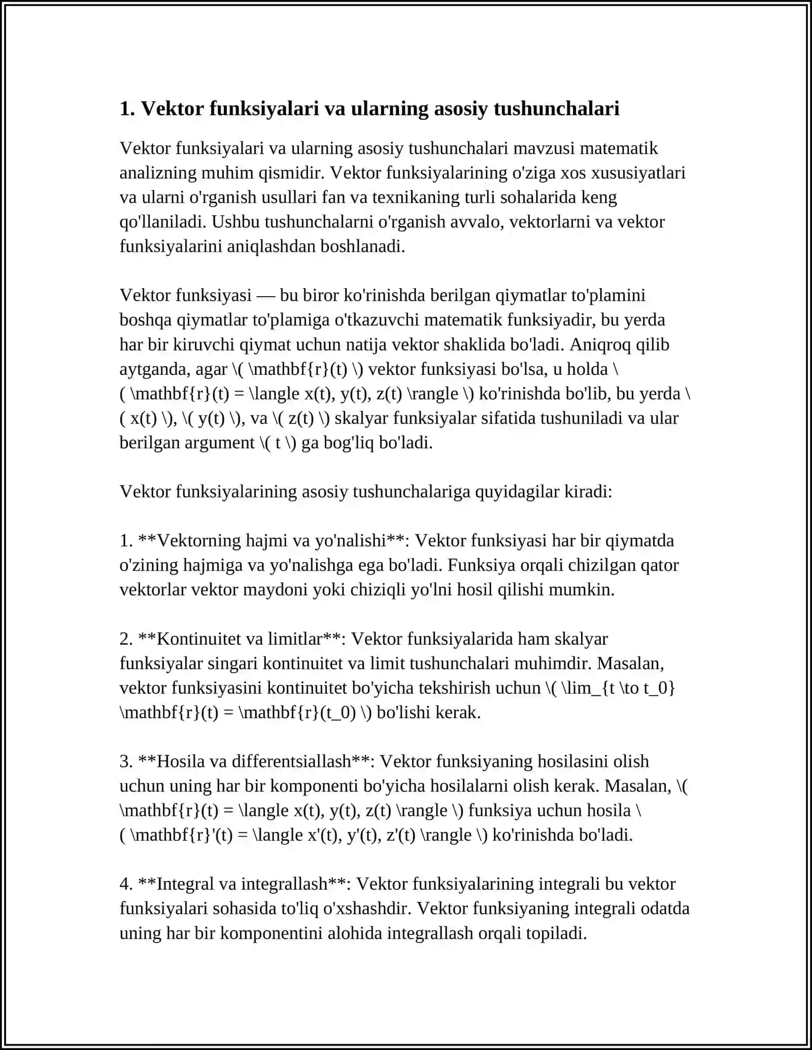 VEKTOR FUNKSIYALARINING KOMPYUTER GRAFIKASIDAGI TATBIQLARI 4