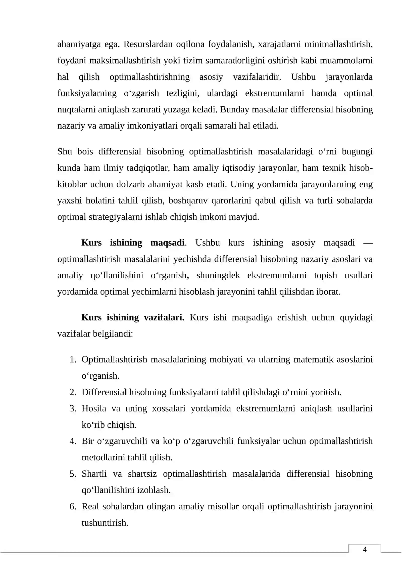 Hоsilaning еkstrеmal masalalarga yеchish tatbiqlari 4
