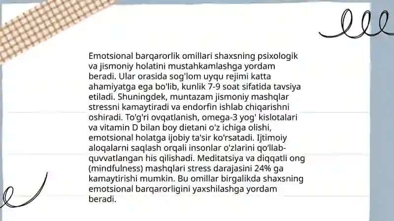 Emotsional barqarorlik va uning psixodiagnostikasi 4