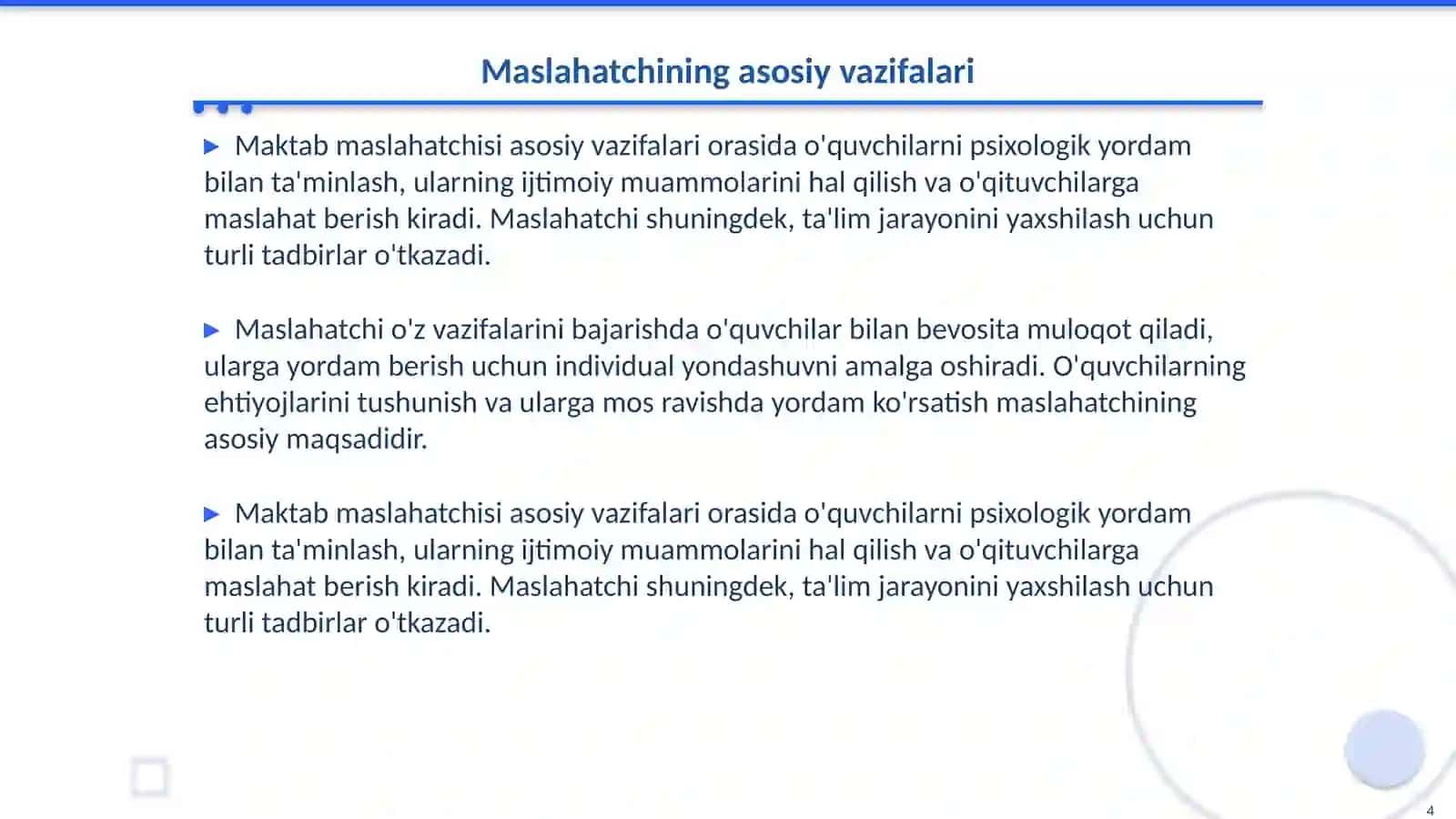 Maktab maslahatchisi 4