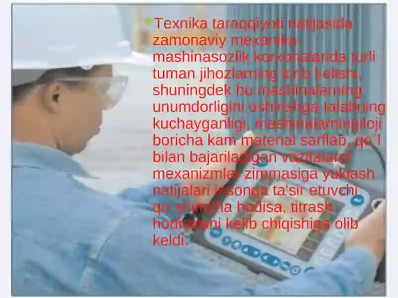 Sanoatda titrashdan va shovqindan saqlanish. 4