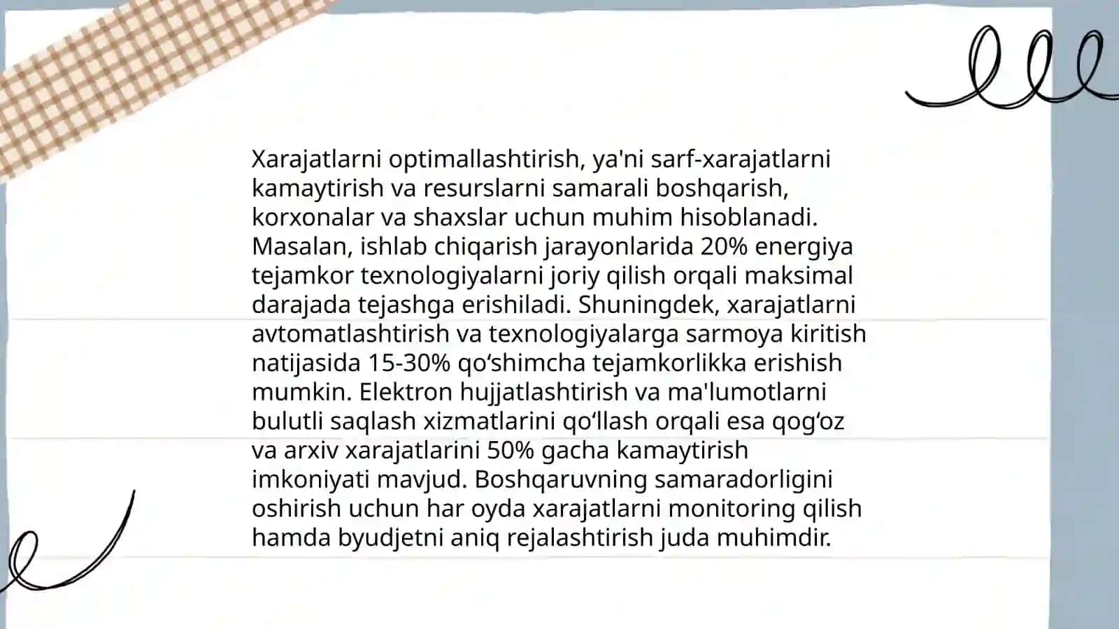 Past xarajatlar strategiyasi 4