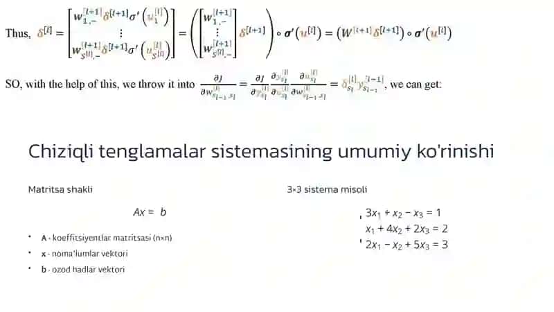 Chiziqli algebra mustaqil ish 4