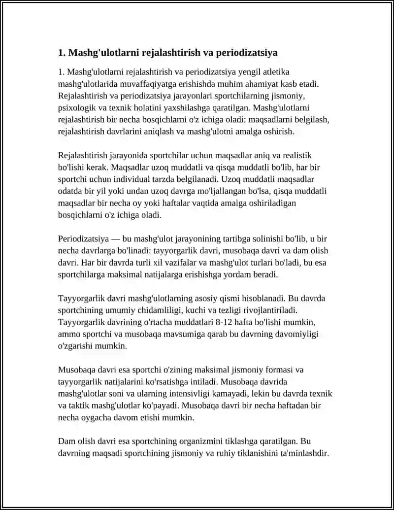 YENGIL ATLETIKA MASHGULOTLARIDA QOLANILADIGAN METOTLARINI ORGANISH 4