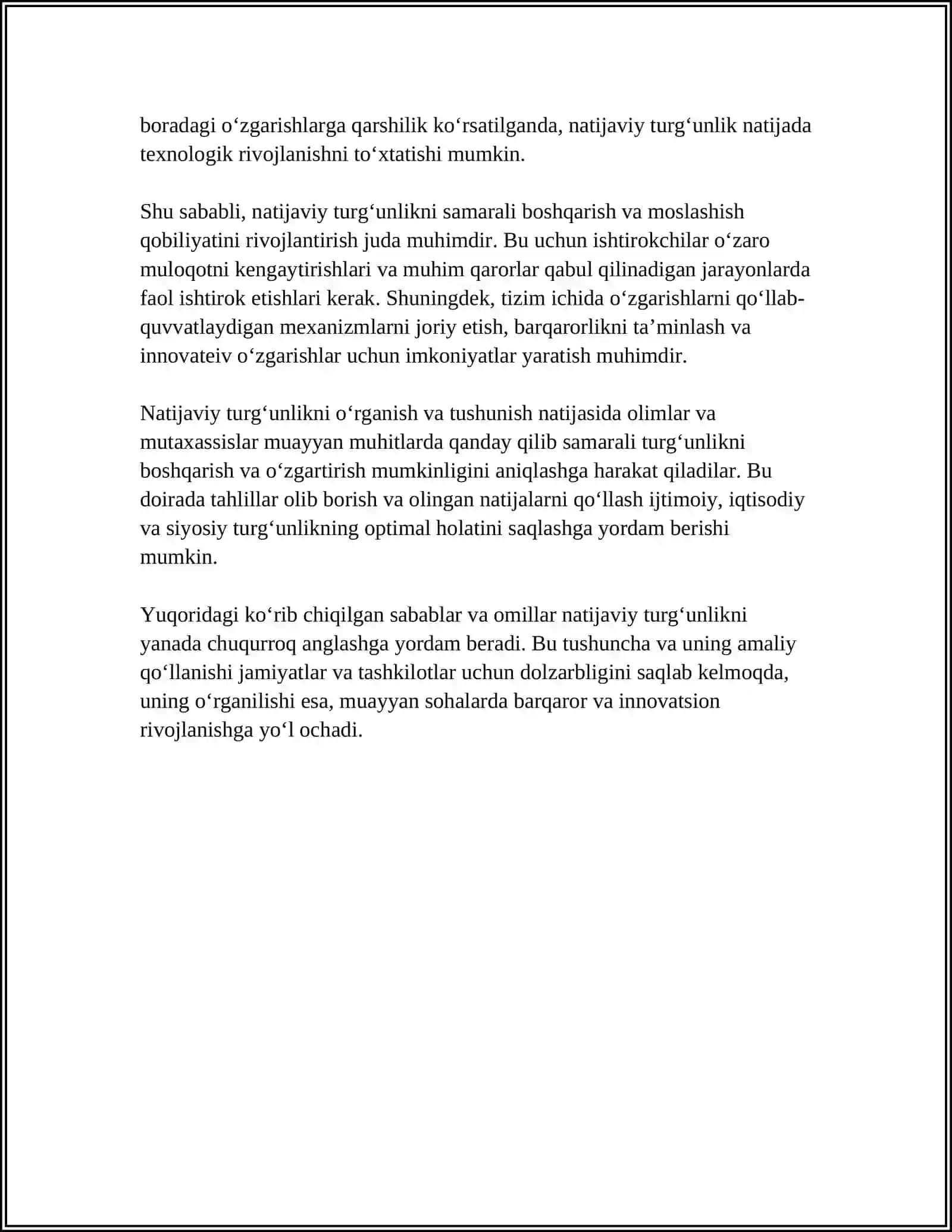 NATIJAVIY TURG'UNLIK 4