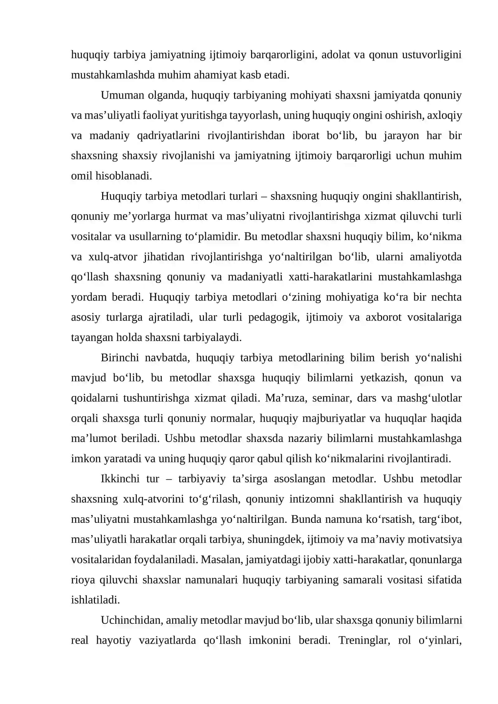 Huquqiy tarbiya metodlari 4