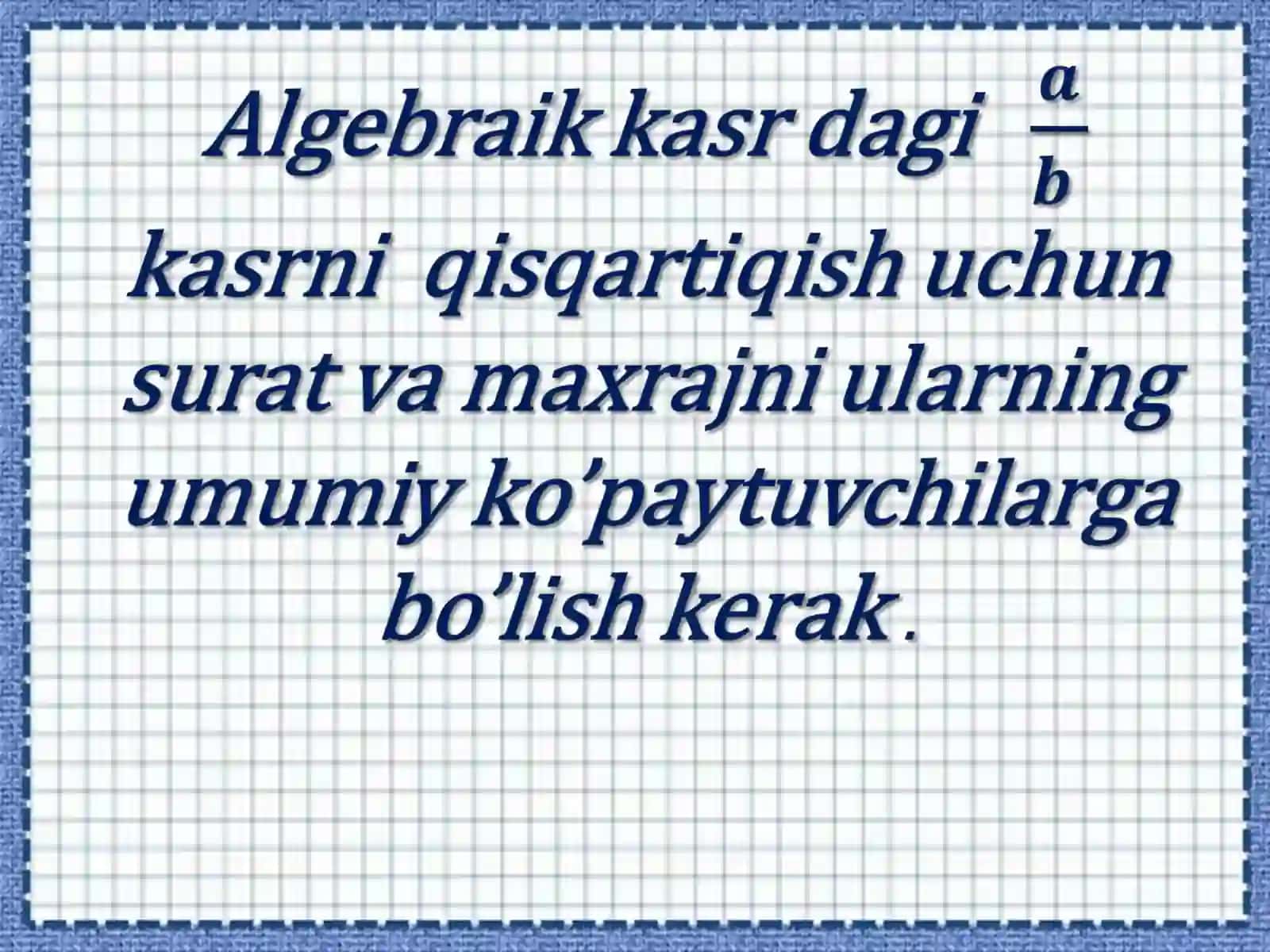 ALGEBARIK KASR 4