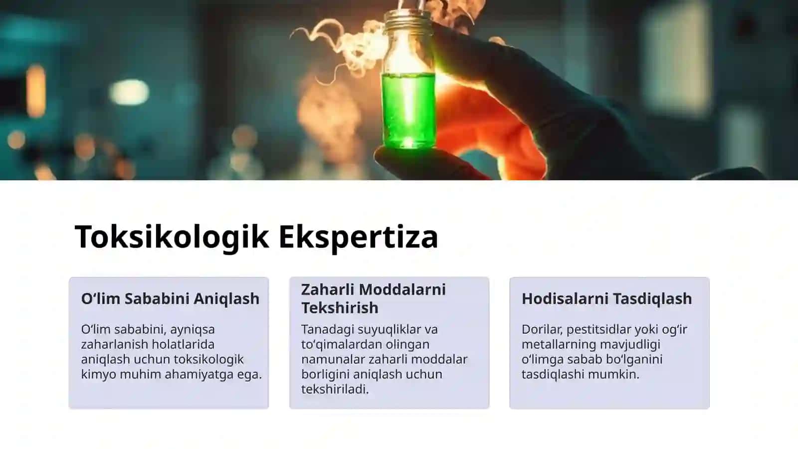 Kriminalistikada Kimyoning Oʻrni 4