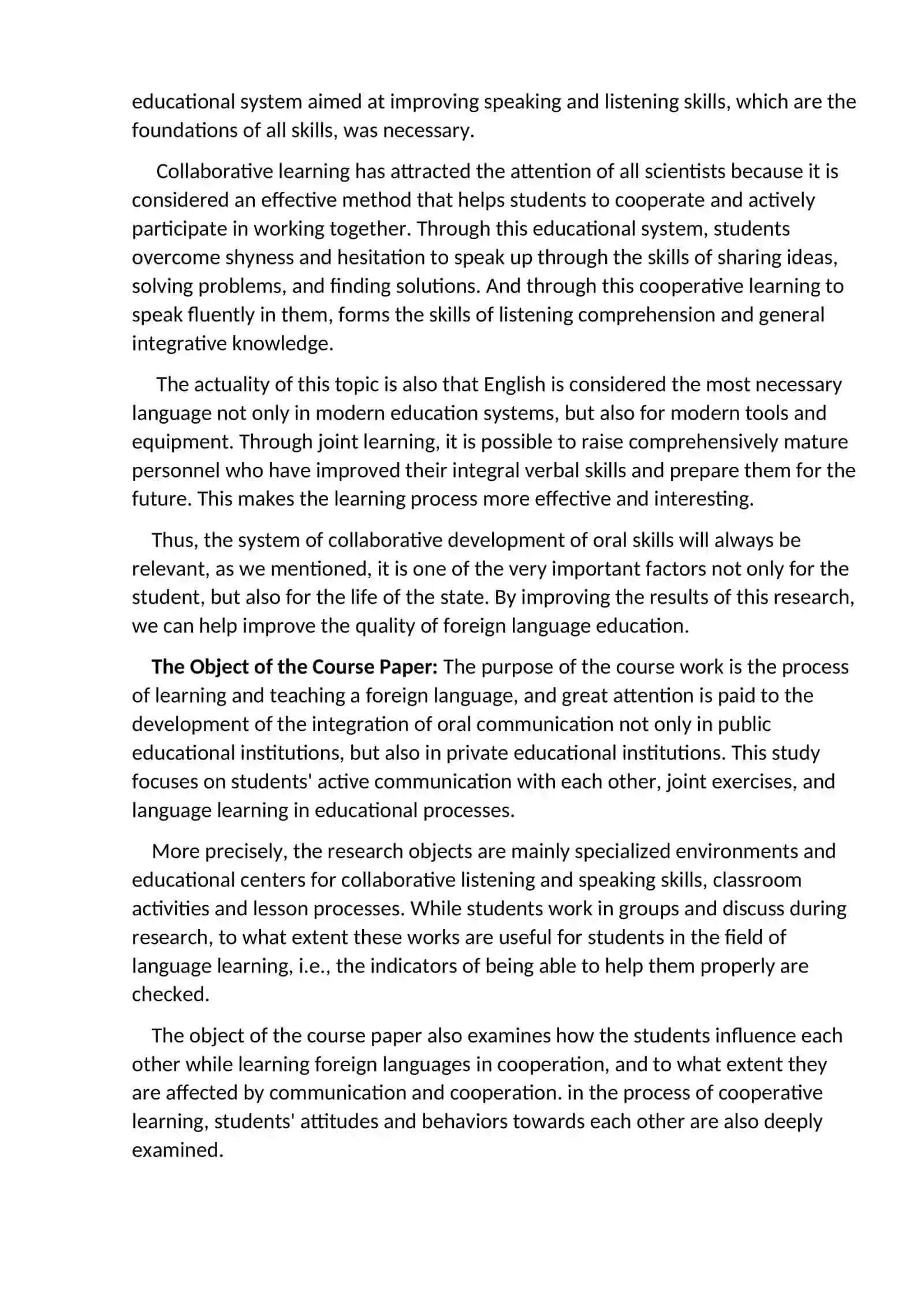 THE IMPACT OF COLLABORATIVE LEARNING ON INTEGRATED ORAL SKILLS DEVELOPMENT 4