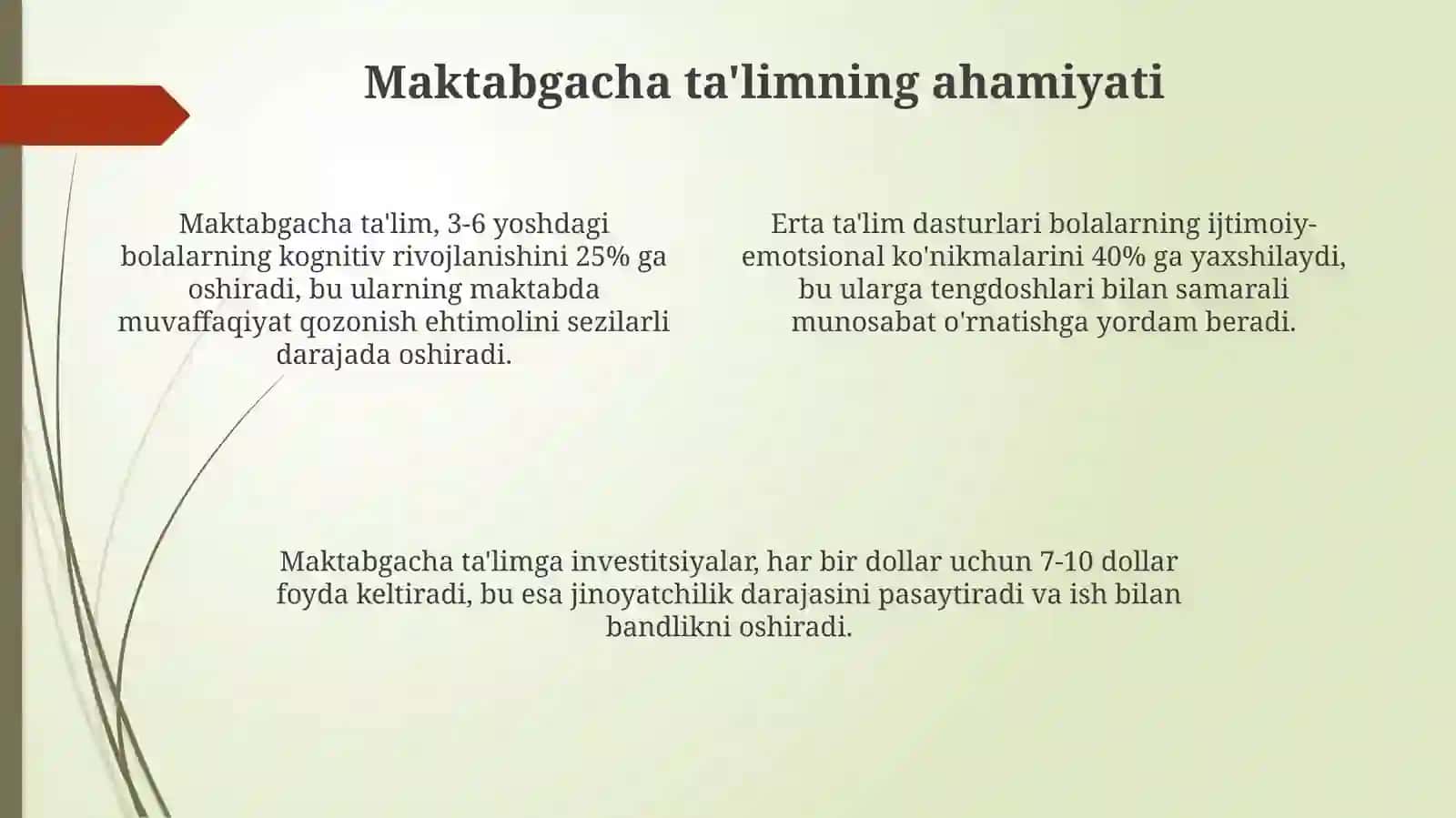 Maktabgacha ta'limdagi qamrov darajasini oshirish 4
