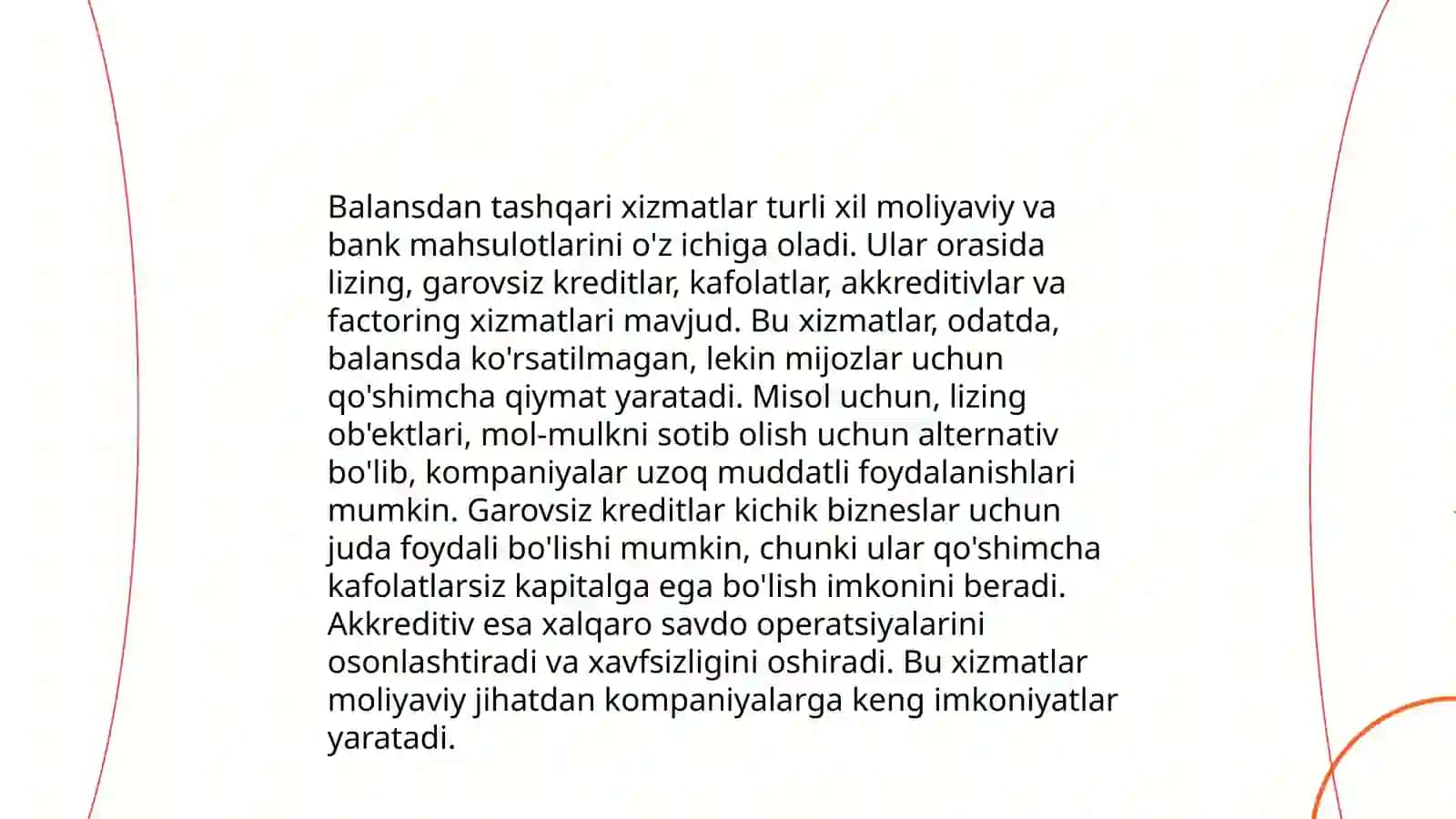 Balansdan tashqari xizmatlar 4