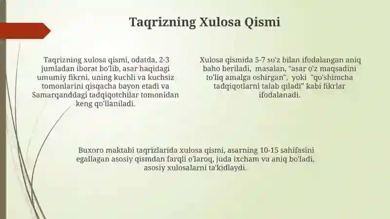 Taqrizning tuzilishi 4