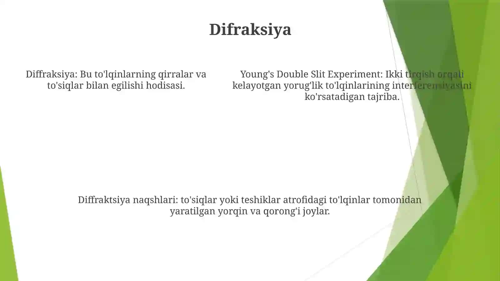 Yorug'LikningTo‘LqinXususiyatlari 4