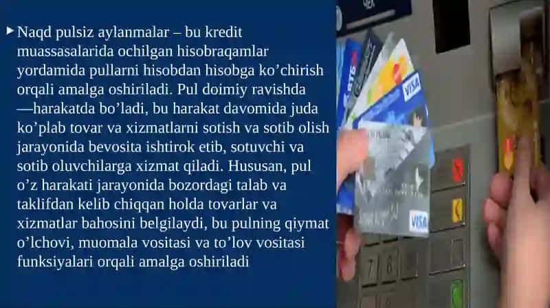 Pul aylanmasi va uning tarkibi 4
