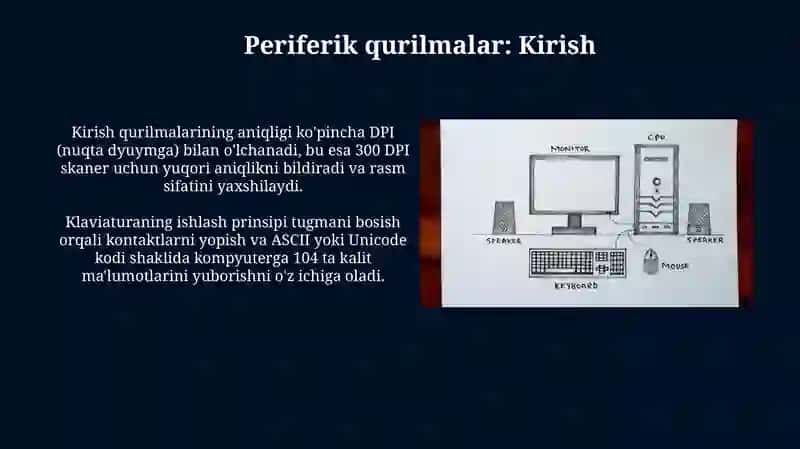 Kompyuterning asosiy vaqo'shimcha qurilmalari 4