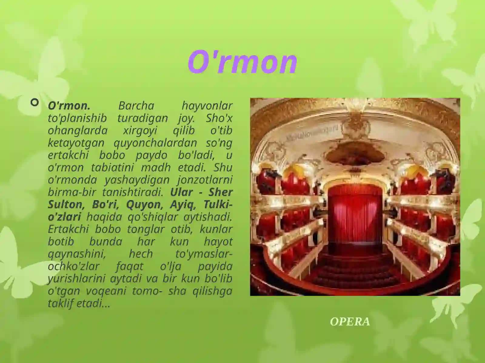 ”Hayvonlarsultoni”operasi 4