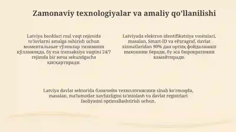 Latviya: Raqamli moliya tizimi 4