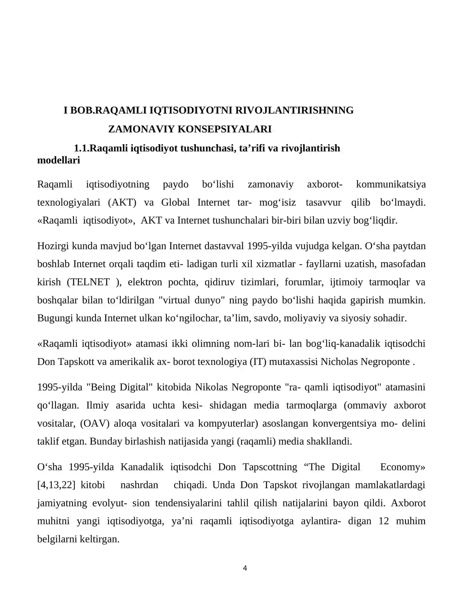 Raqamli iqtisodiyot texnologiyalari 4