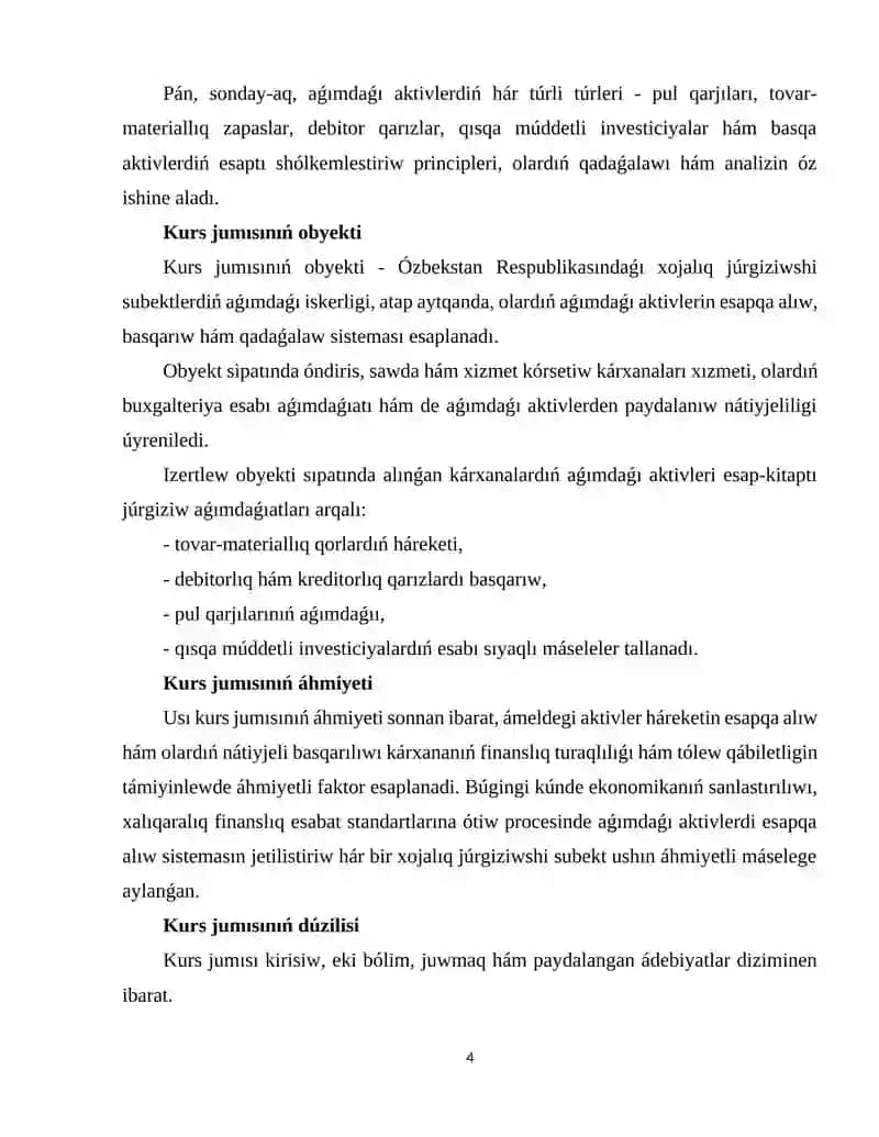 Aǵımdaǵı Aktivler 4