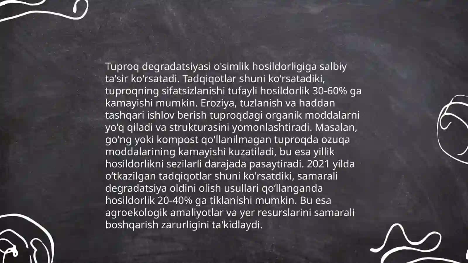 Tuproq degradatsiyasini oʻrganish usullari 4