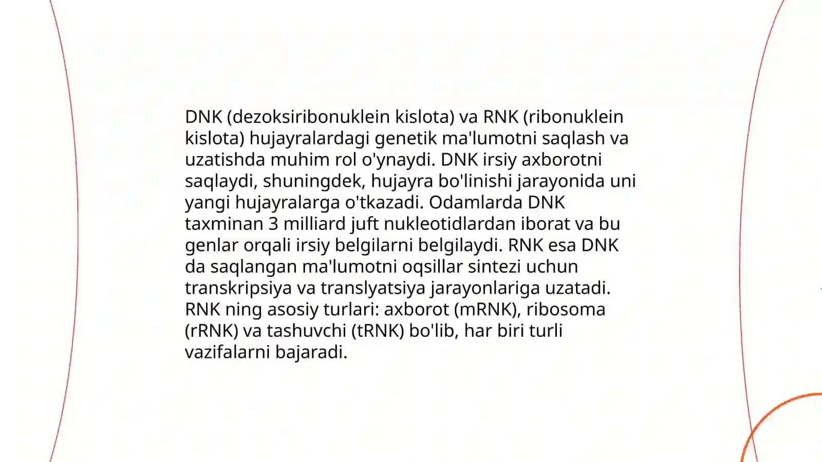 Nuklein kislotalarning irsiyatdagi roli 4