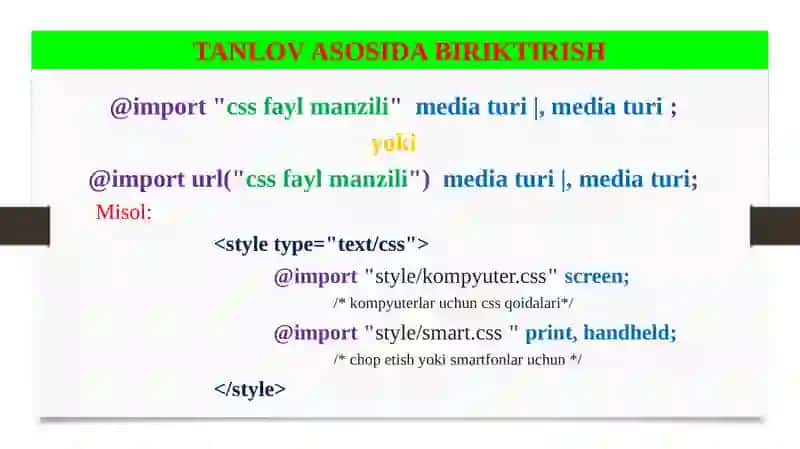 WEB SAHIFANING POG’ONALI SHAMOYILI YORDAMIDA WEB SAHIFAGA DIZAYN BERISH 4