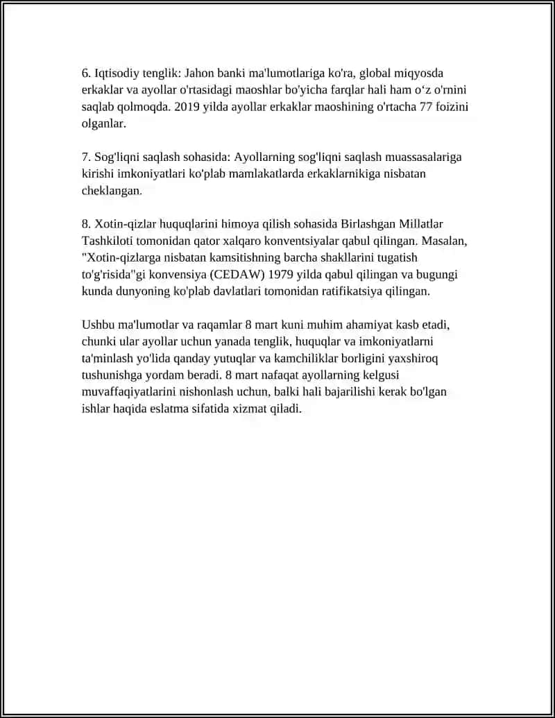 BAHOR GULLARIDAN YARALGAN ONA 8 MART - XALQARO XOTIN - QIZLAR KUNIGA BAG'ISHLAB. 4