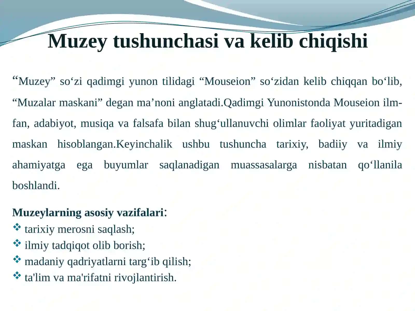 Muzeylarning paydo bo‘lishi 4