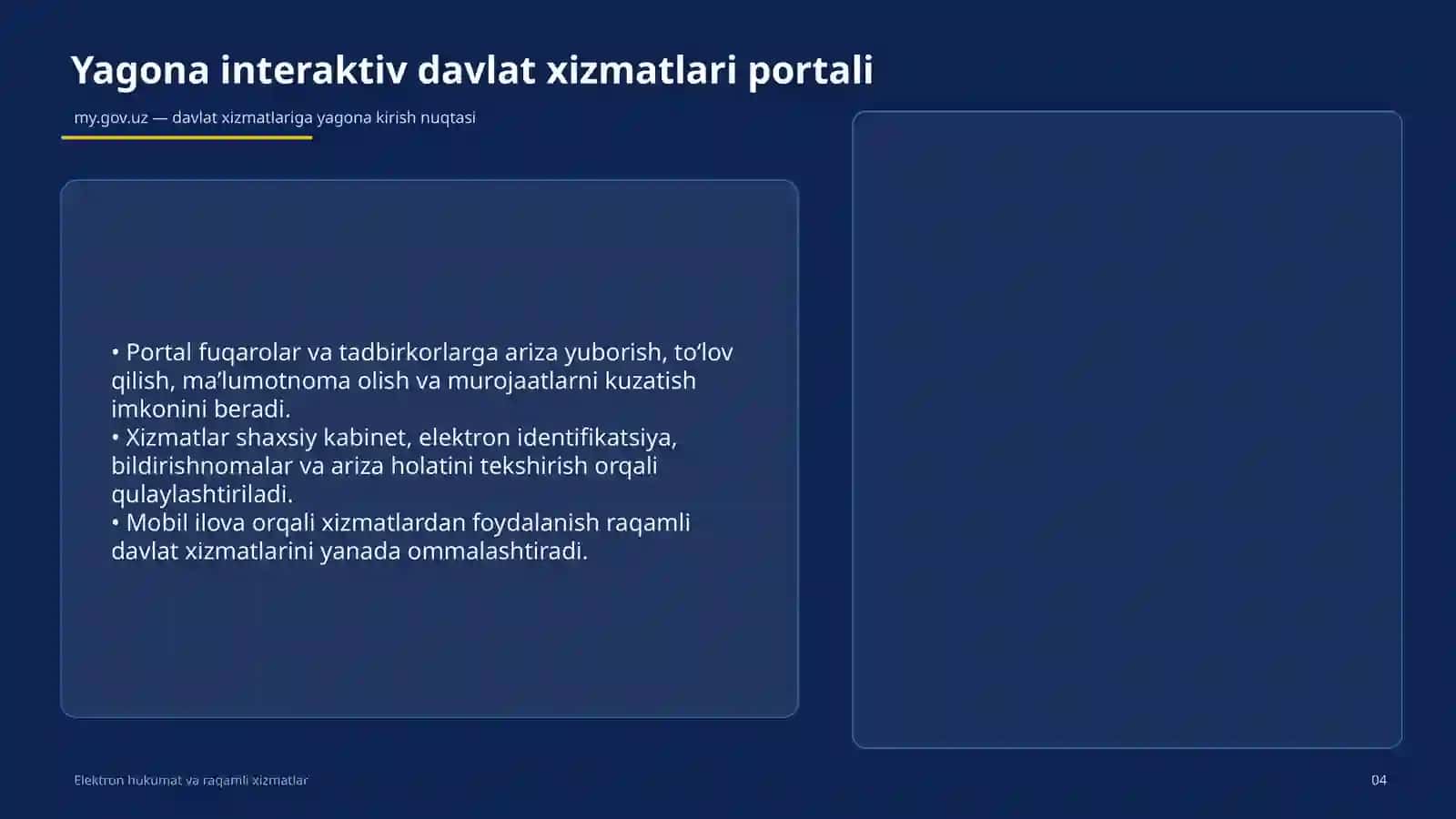 Elektron hukumat va raqamli xizmatlar 4