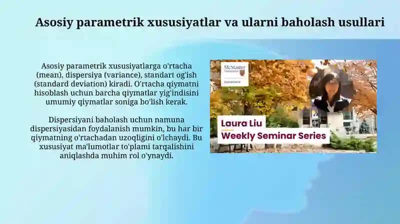 Parametrik statistik alomat tuzish usullari 4